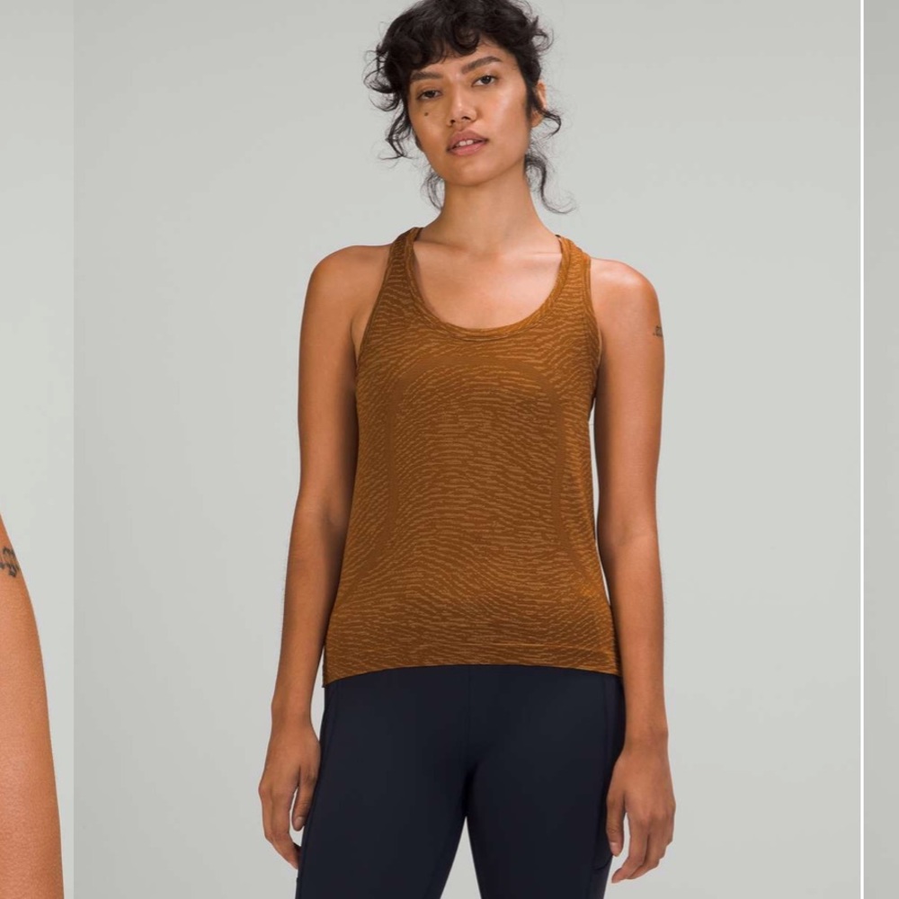 Lululemon Swiftly Tech Tank Size 14 in Copper Brown. Racer length. NWT